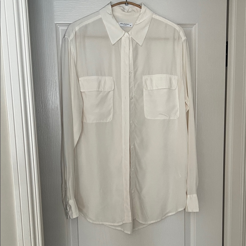 Equipment Silk Off-White Long Sleeve Shirt